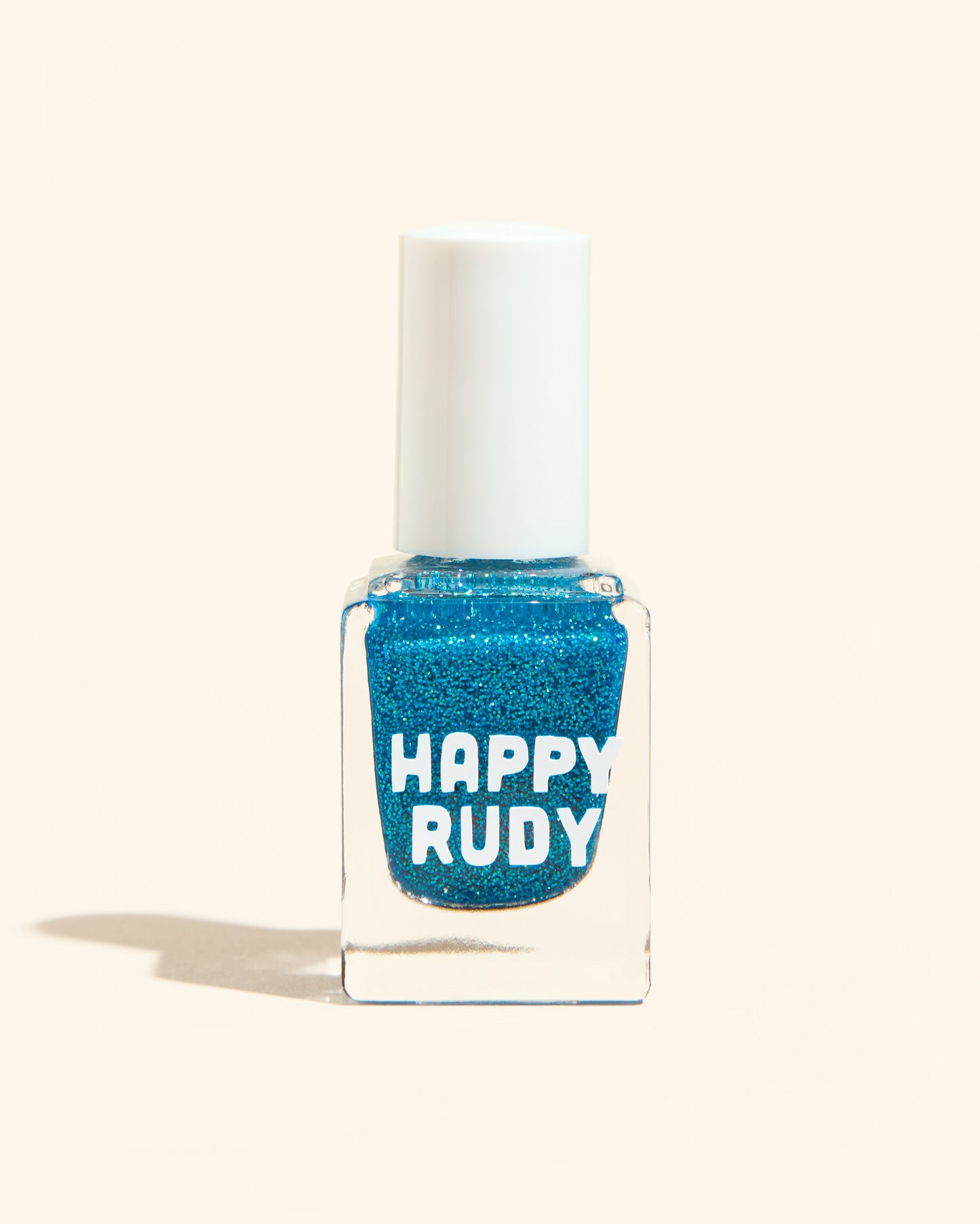 Sparkling blue glitter nail polish inspired by holiday magic, from the Screen and Sparkles collection.