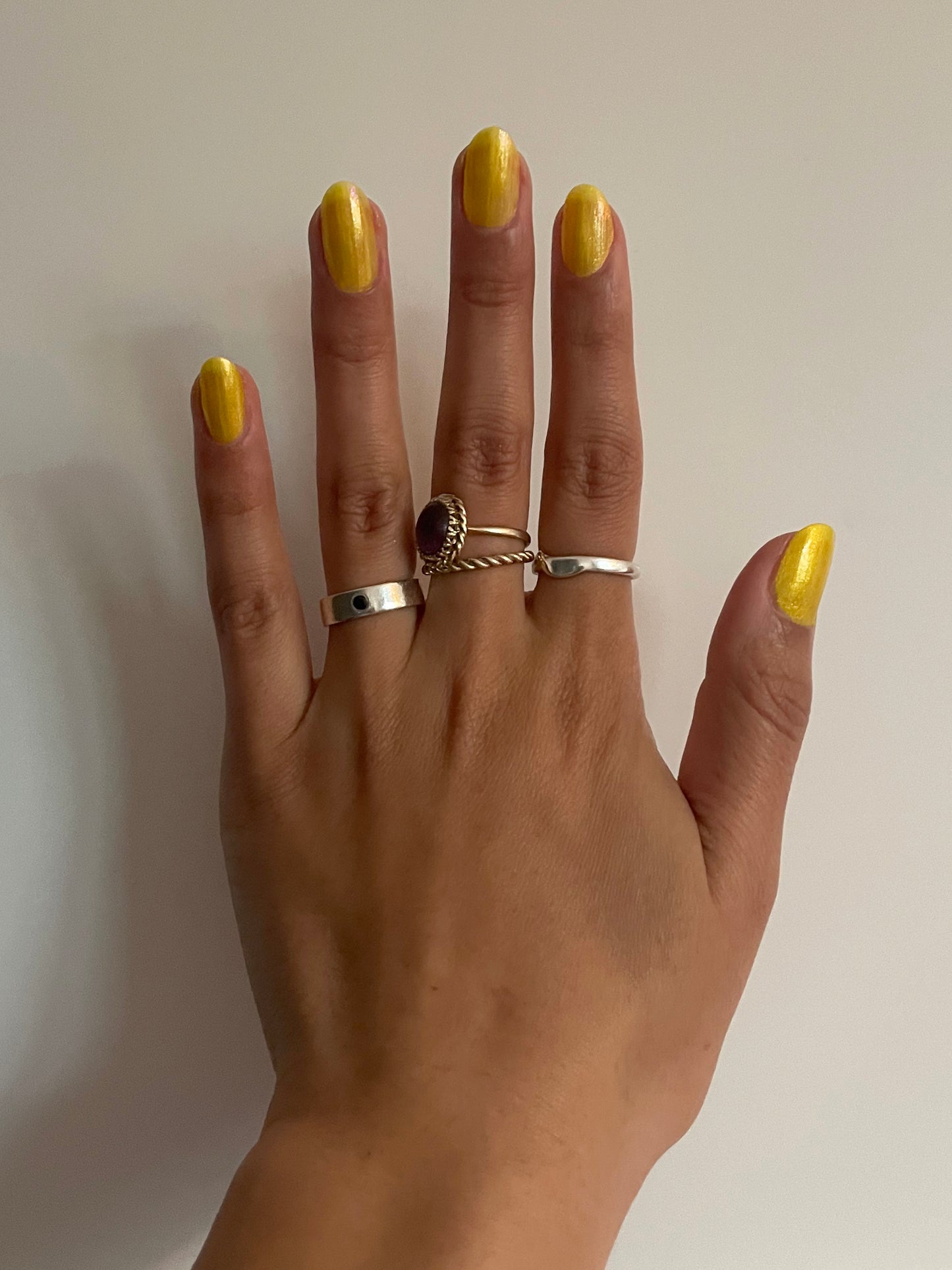Yellow shimmer nail polish with radiant finish, inspired by '70s dance floors, from the Studio 54 Collection.