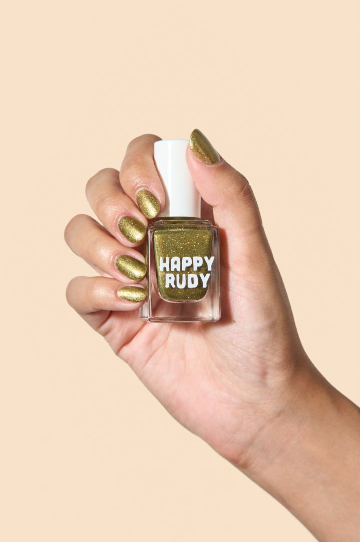 Grinchy green glitter nail polish with holographic eco-glitter from the Screen and Sparkles collection.
