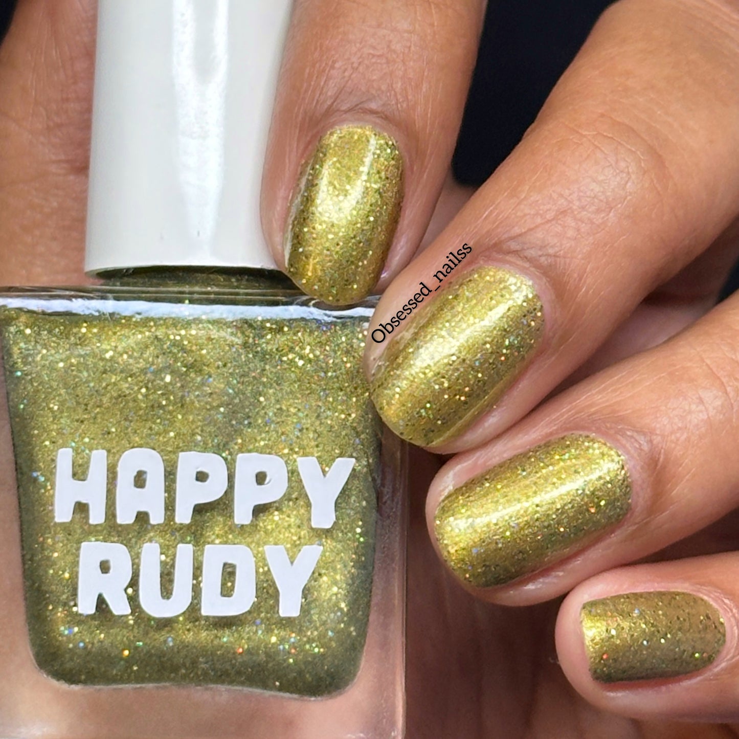 Grinchy green glitter nail polish with holographic eco-glitter from the Screen and Sparkles collection.