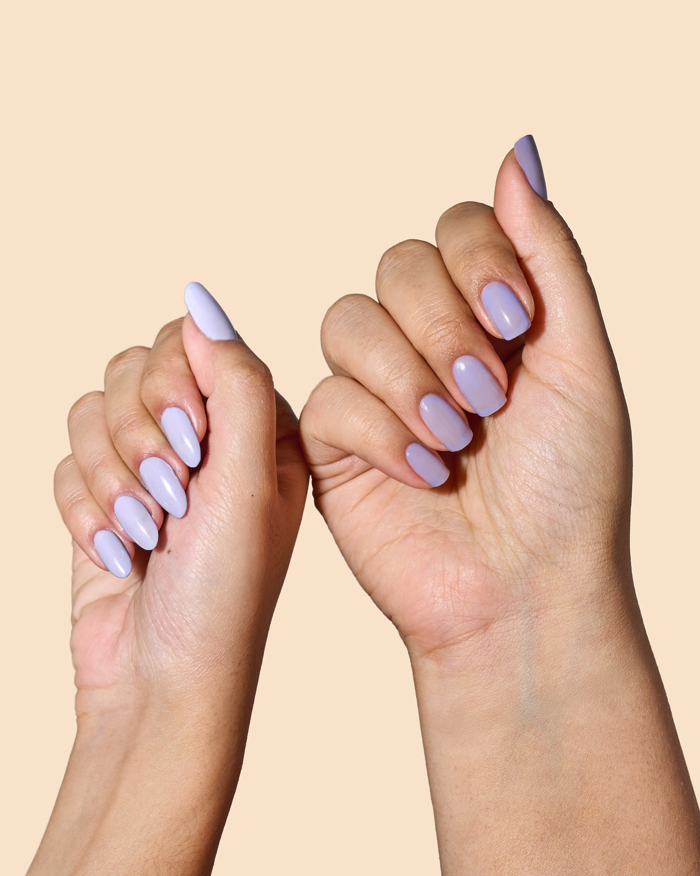Lavender crème and jelly nail polish swatches from the Self-care Lavender Duo Bundle by Happy Rudy.