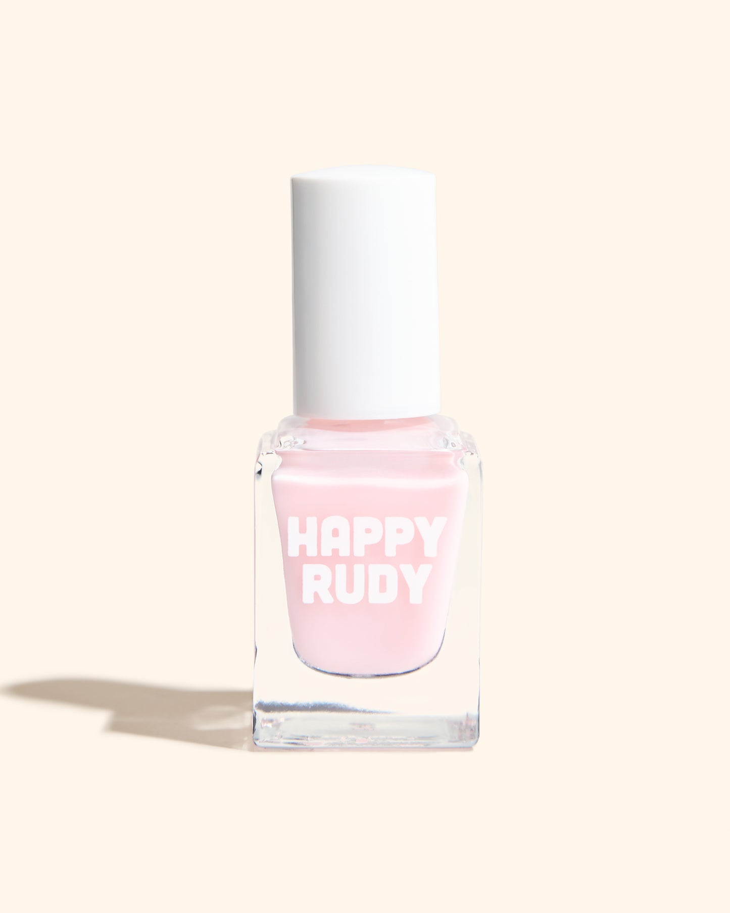Sheer pink jelly nail polish with a high-gloss finish.