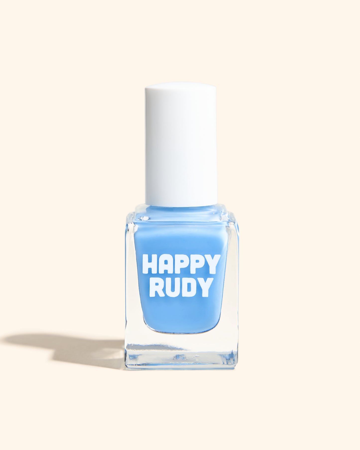 Cornflower blue jelly nail polish with a sheer, shiny finish