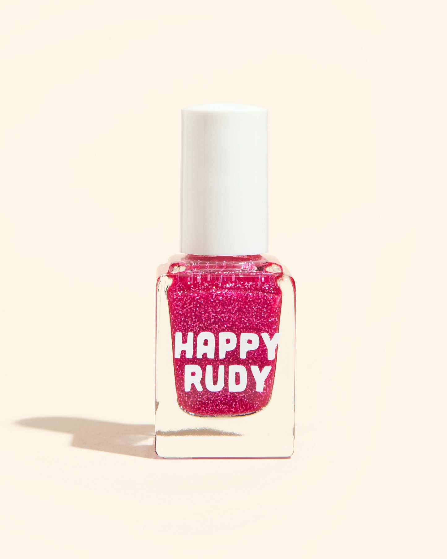 Vibrant pink glitter nail polish with eco-friendly sparkle from the Screen and Sparkles collection.